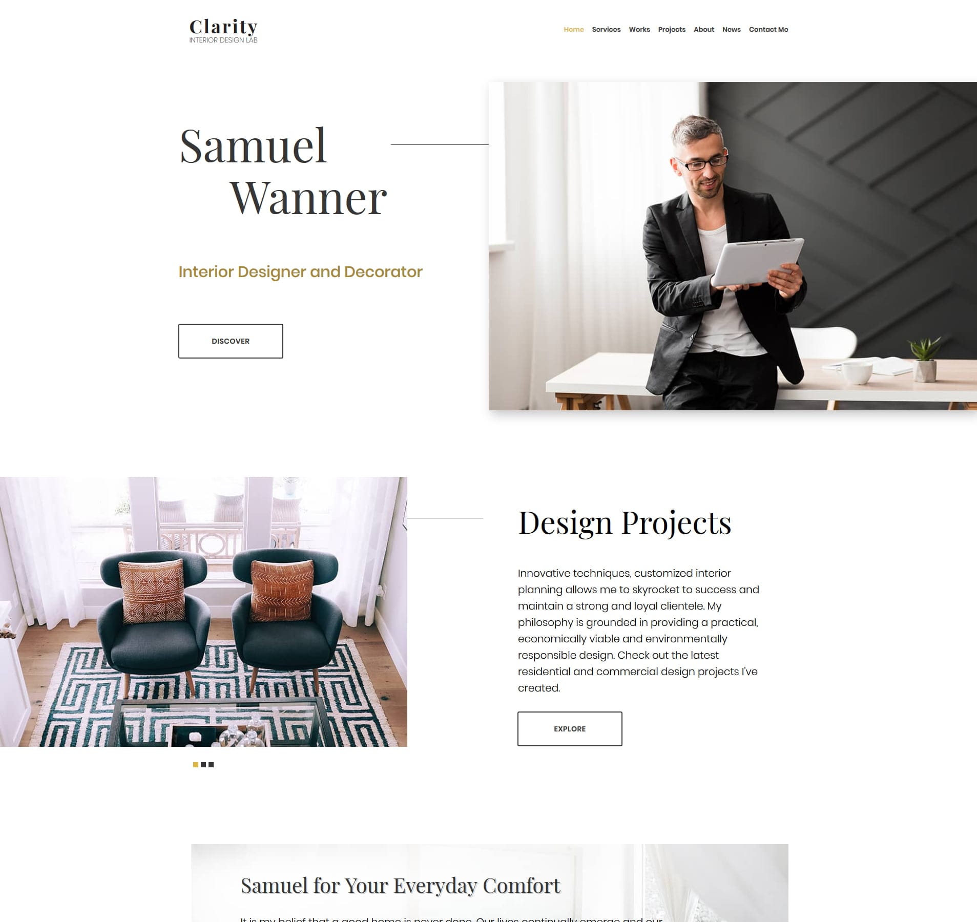 Minimalist template for modern design, clean layouts, and sleek websites