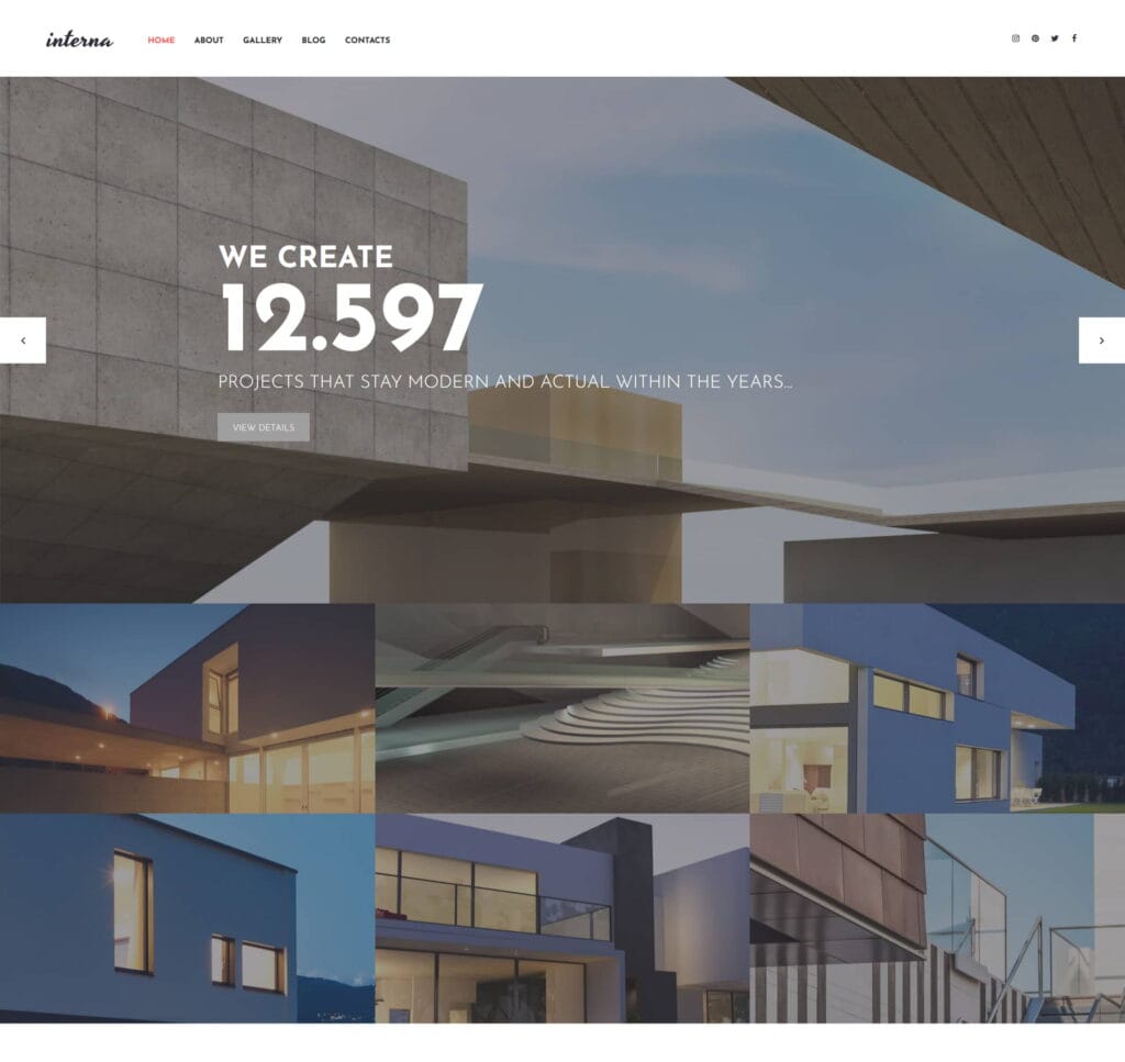 Exterior design template for landscaping, architecture, and outdoor services