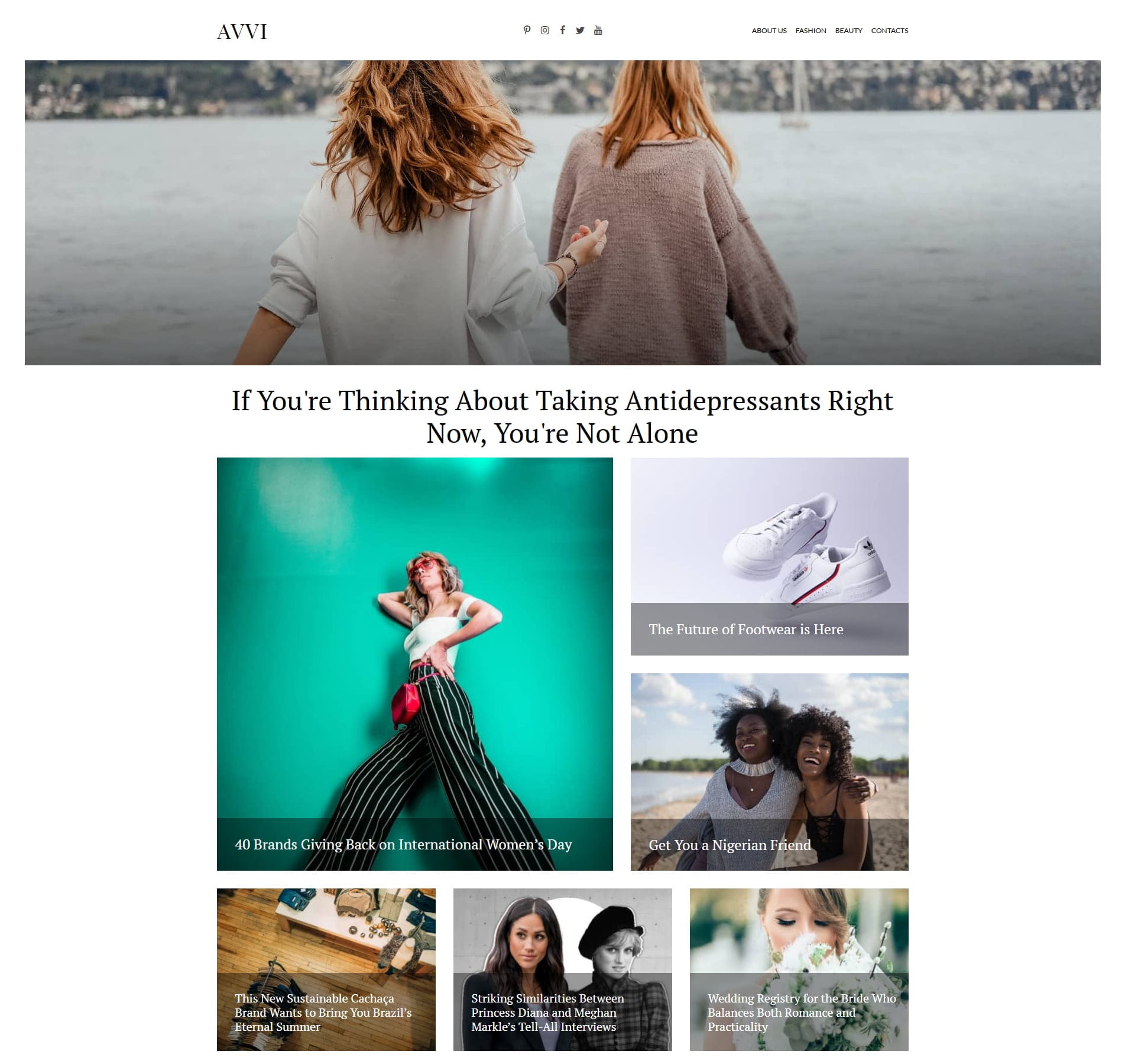 Fashion Blog Website Template - Go Edit