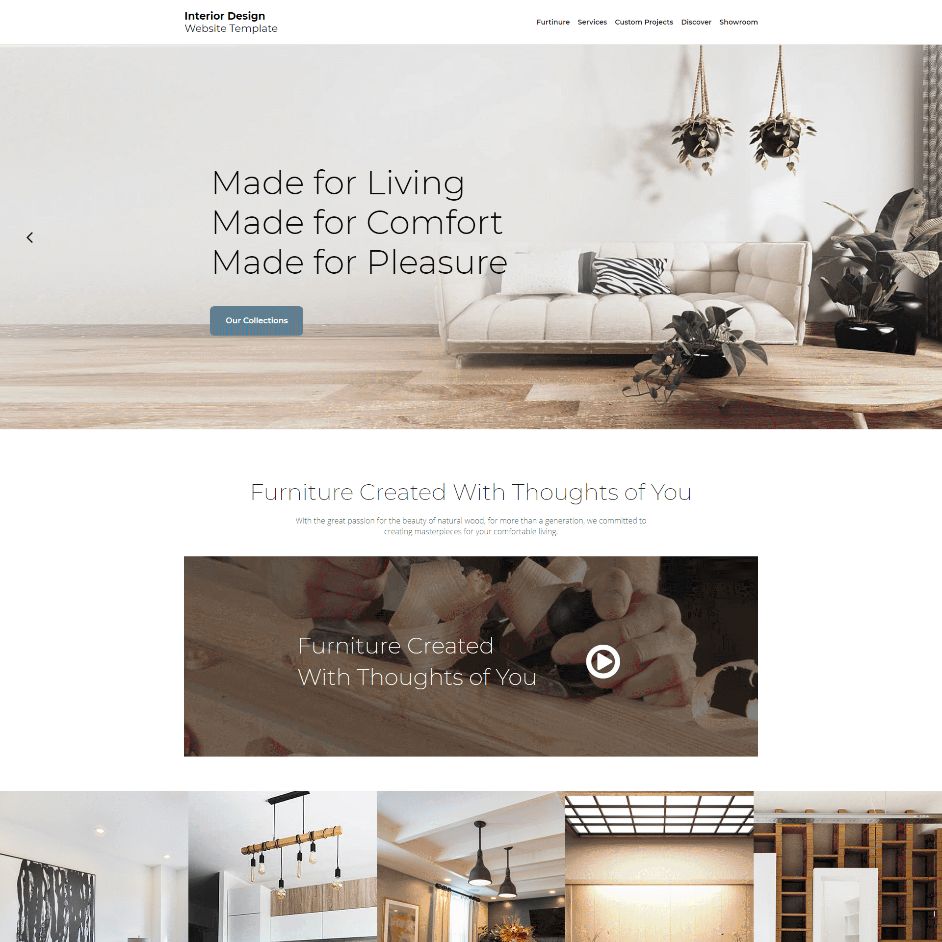 Interior Design Website Template - Go Edit