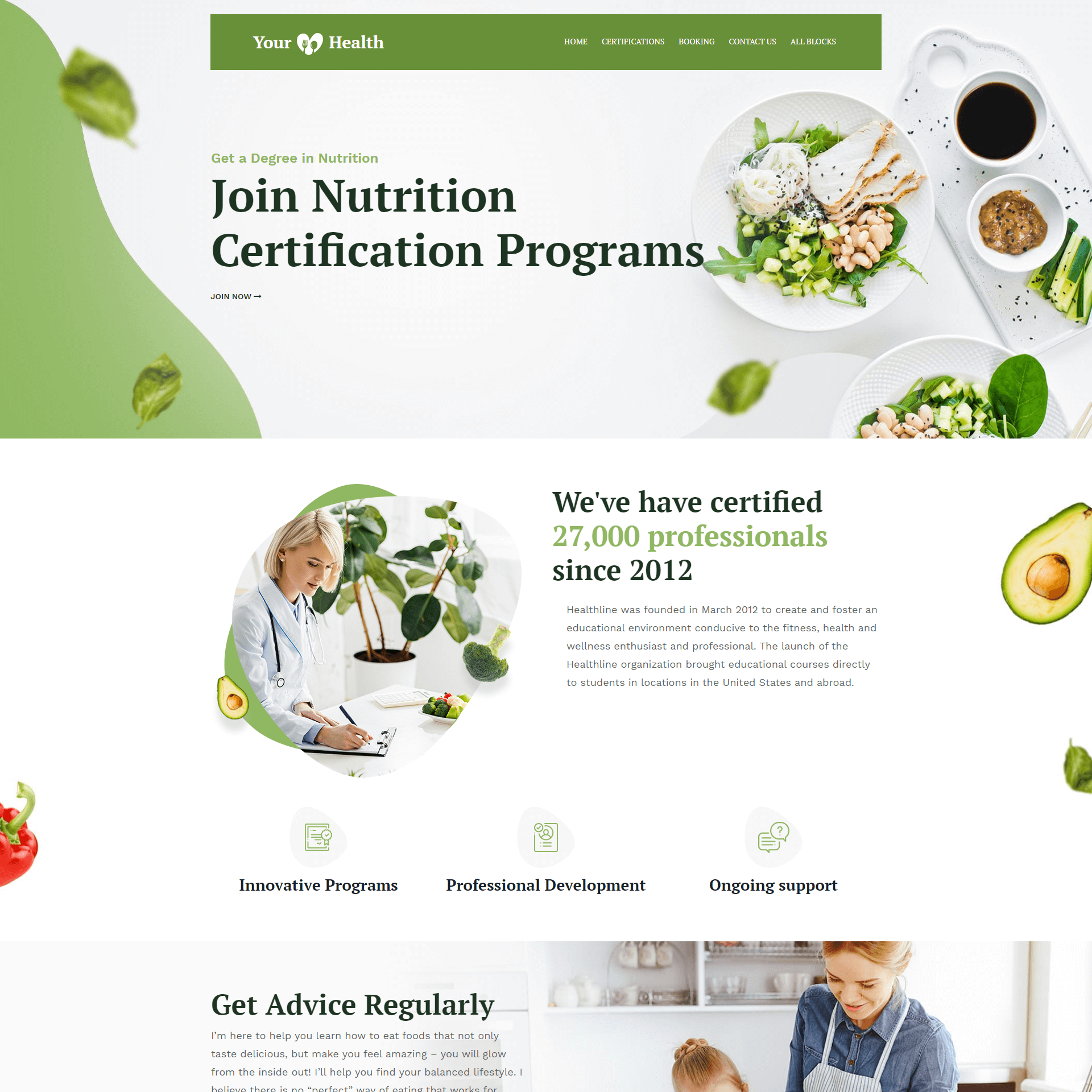 Nutrition Landing Page Template Go Edit®