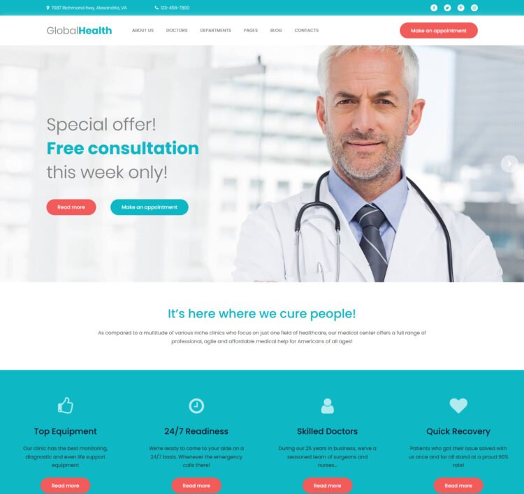 Medical Doctor Website Template | 20