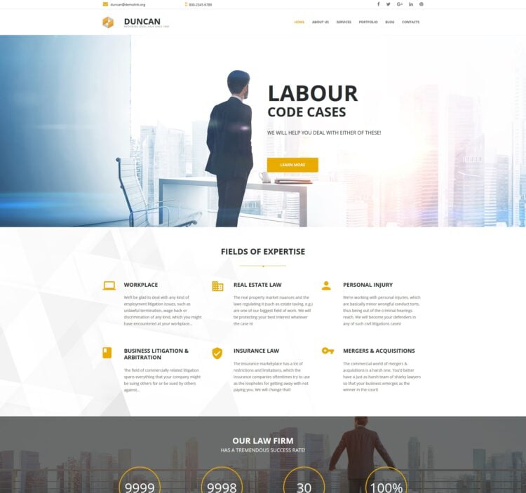 Legal Law Firm Website Template | 19