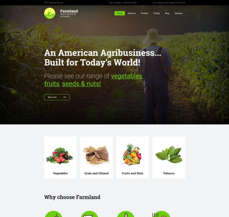 Farming Company Website Template | 16