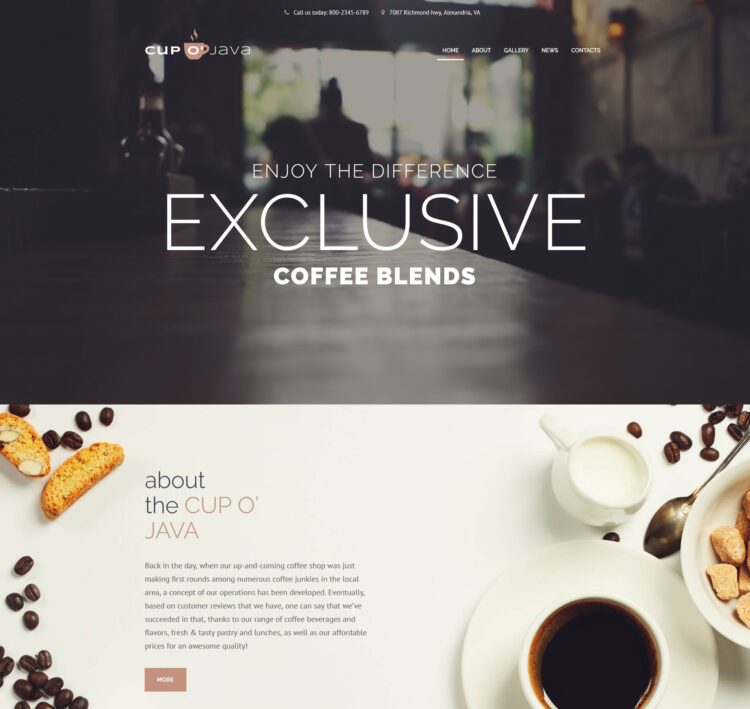 Coffee House Website Template | 9