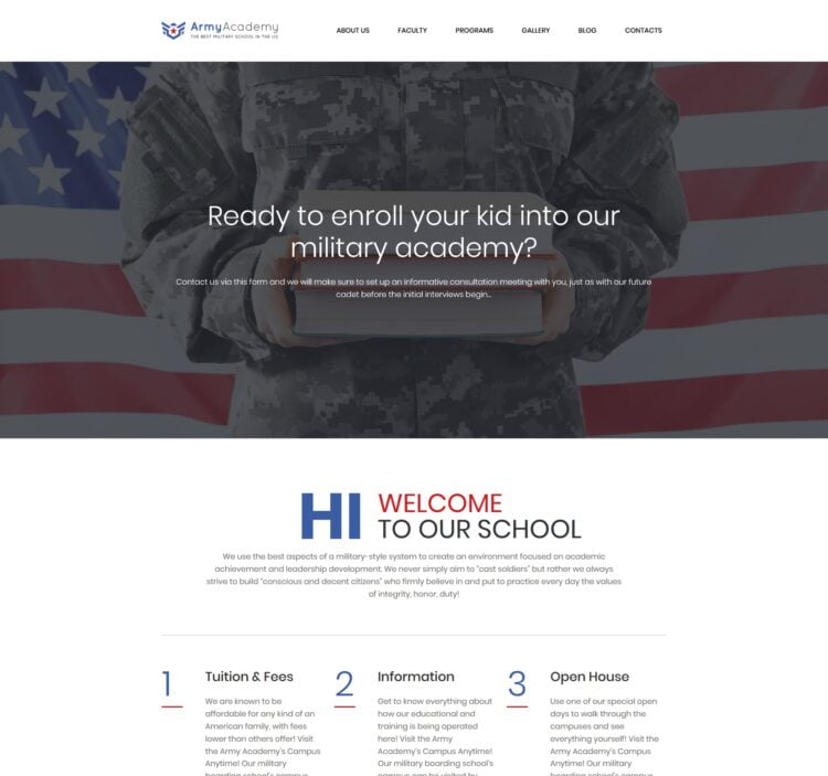 Academy Website Template | 7