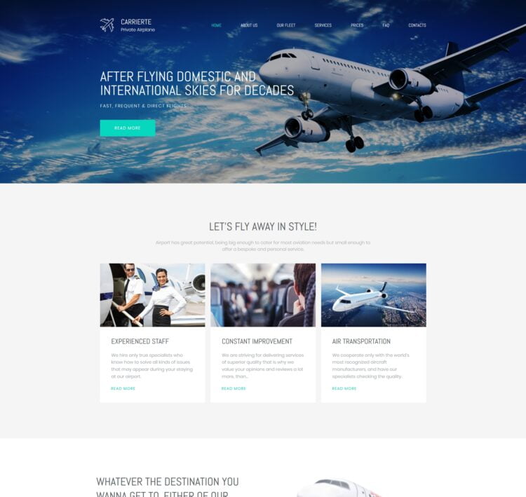 Private Jet Website Template | 30
