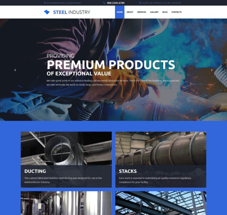 Factory Website Template | 10