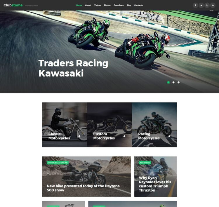 Motorbike Website Template | 12
