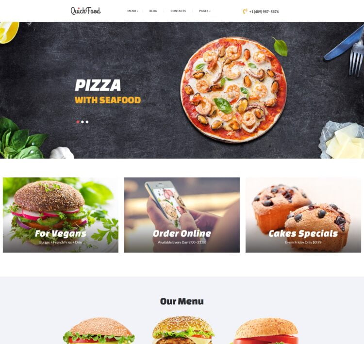 Food Ordering Website Template | 20