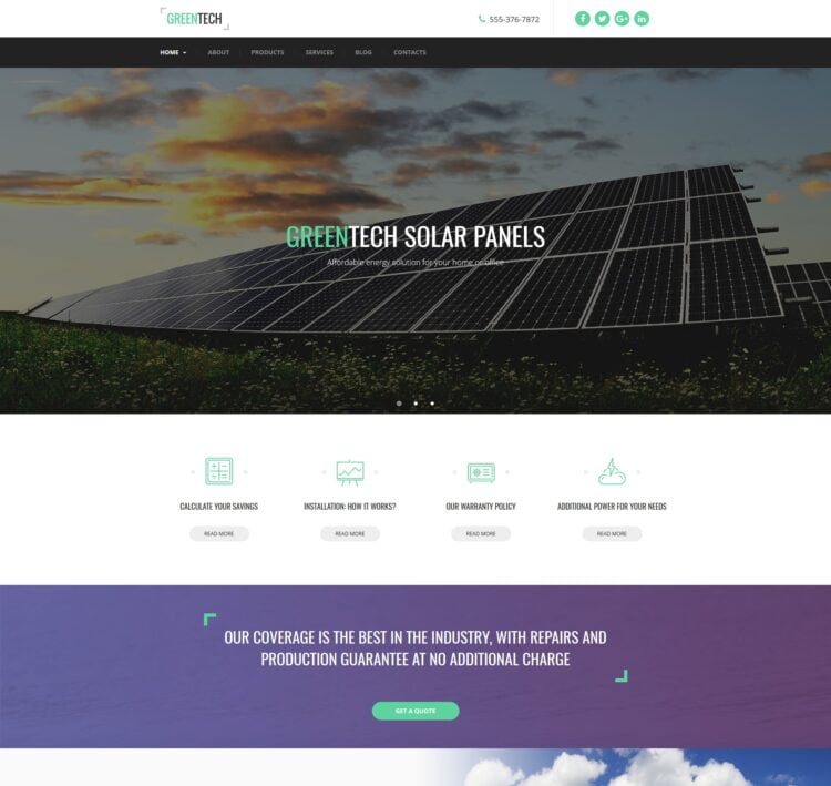 Best Solar Website Template | 23