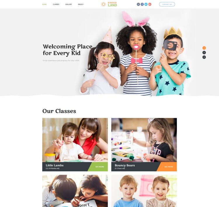 Child Care Website Template | 2