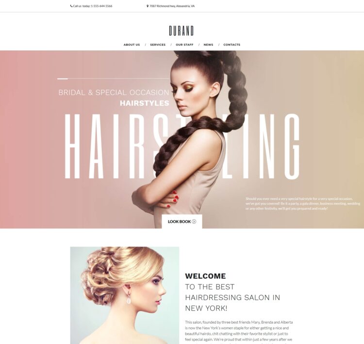 Best Hair Salon Website Template | 24