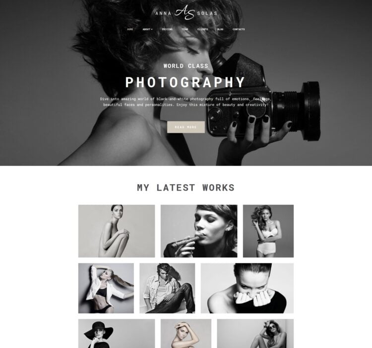 Photo Artist Portfolio Website Template | 25