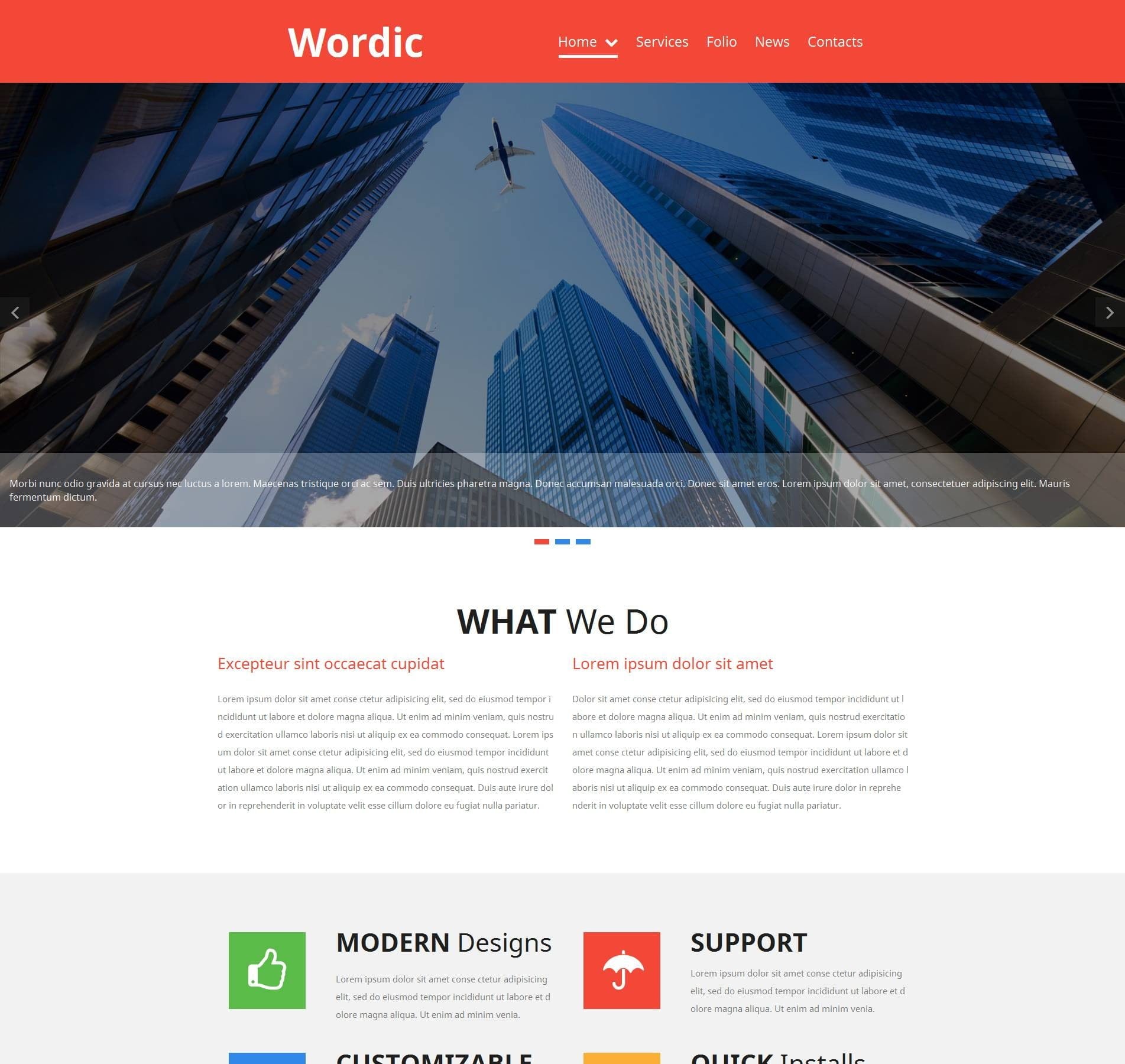 Web development template for tech services, digital projects, and client case studies