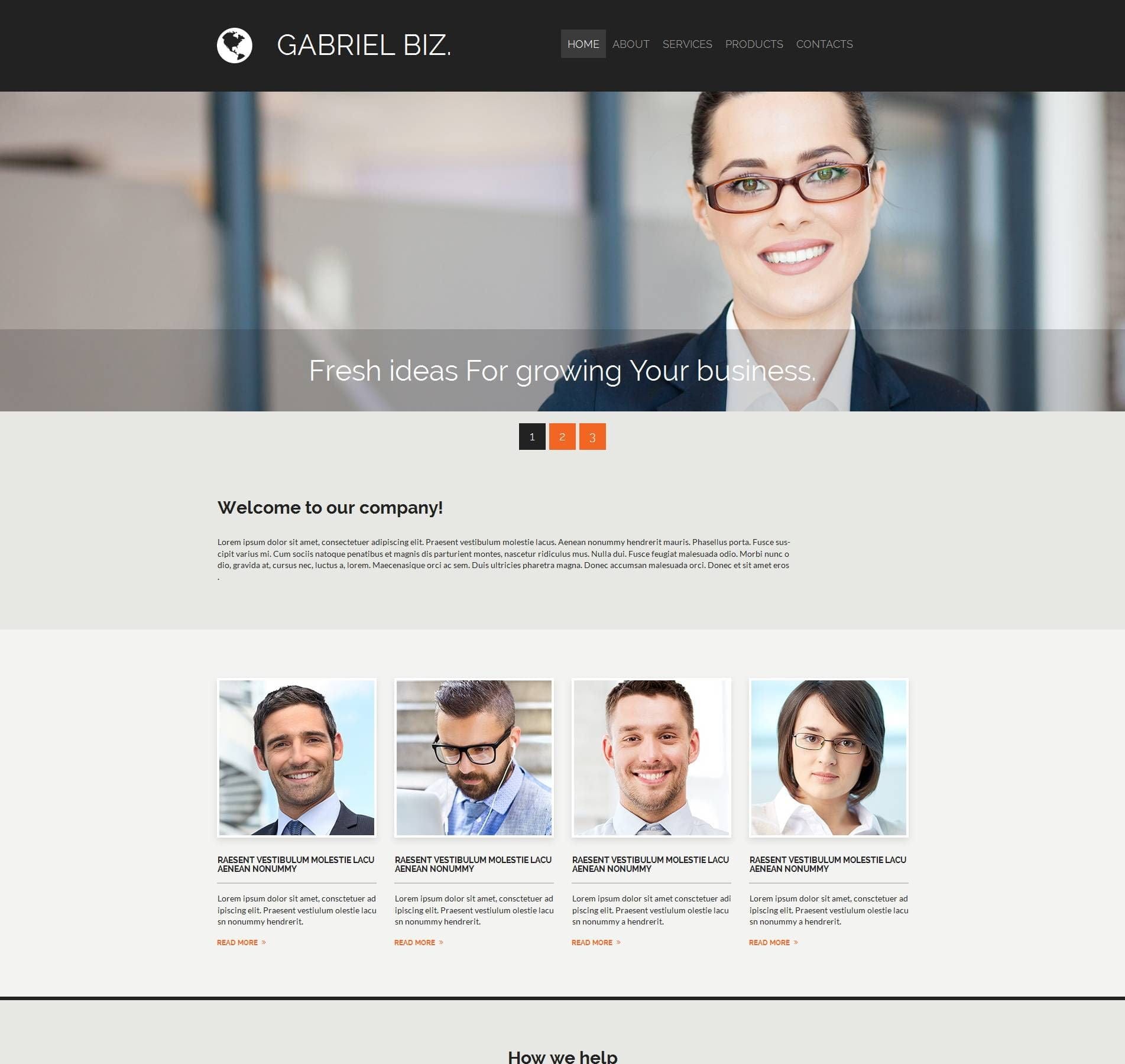 Small company template for professional branding, services, and company details