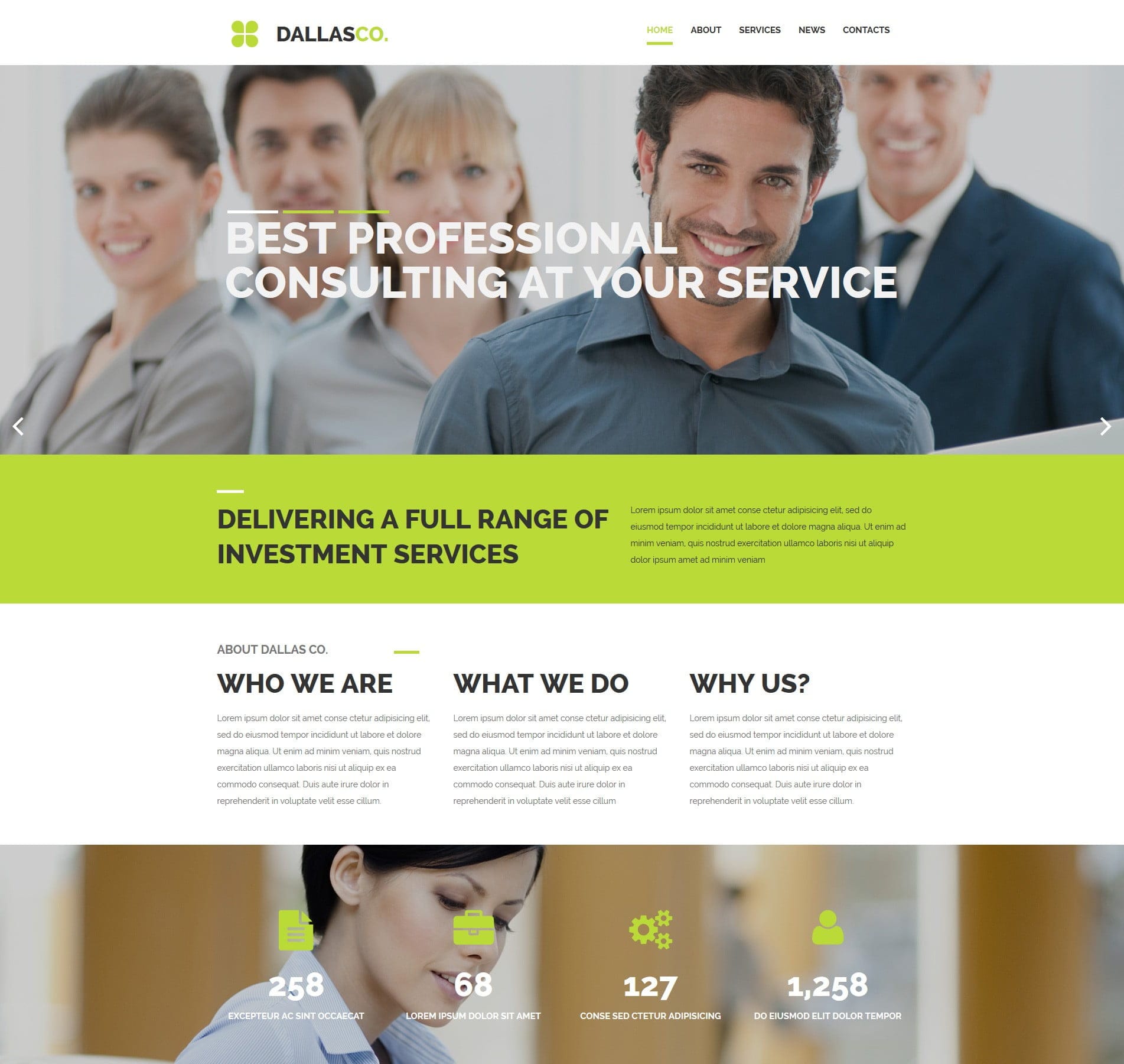 Small business template for local services, products, and customer engagement