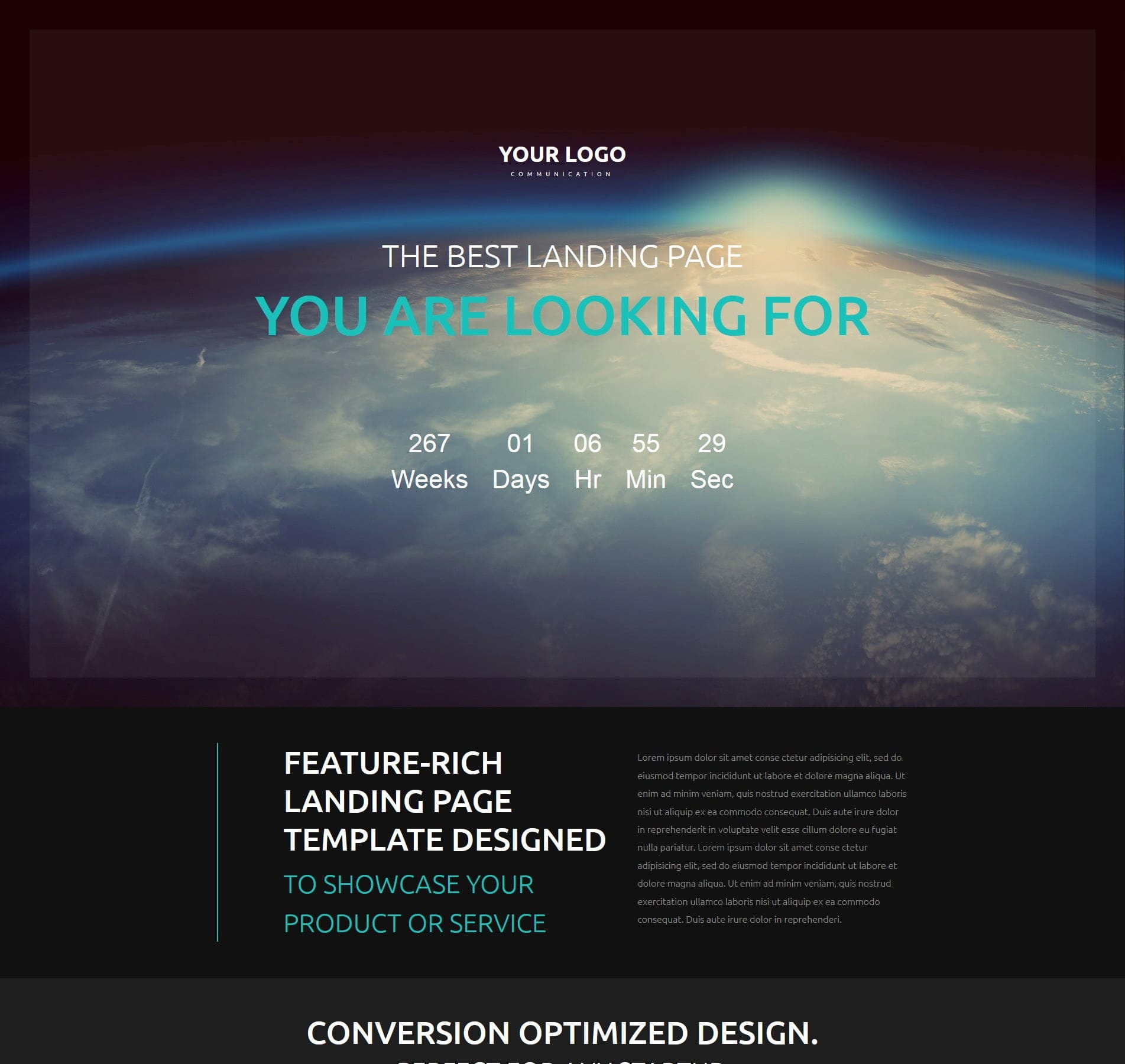 Business landing page design for product showcases, lead generation, and marketing