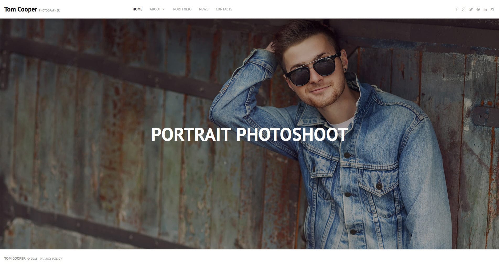 Photography gallery website template for displaying high-quality images, photo collections, and gallery exhibitions