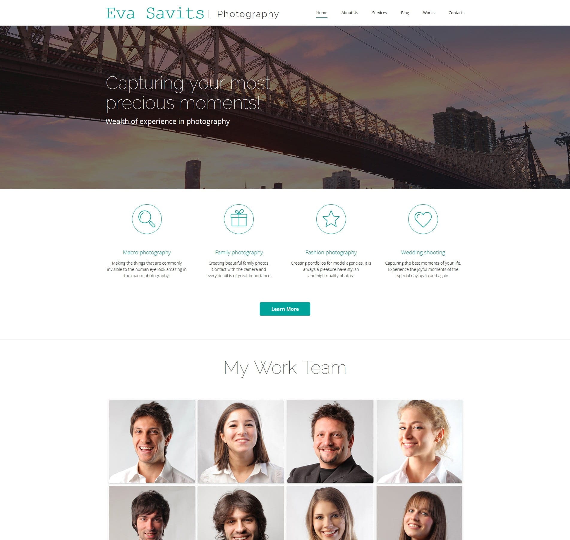 Gallery web template for artist portfolios, exhibitions, and showcases