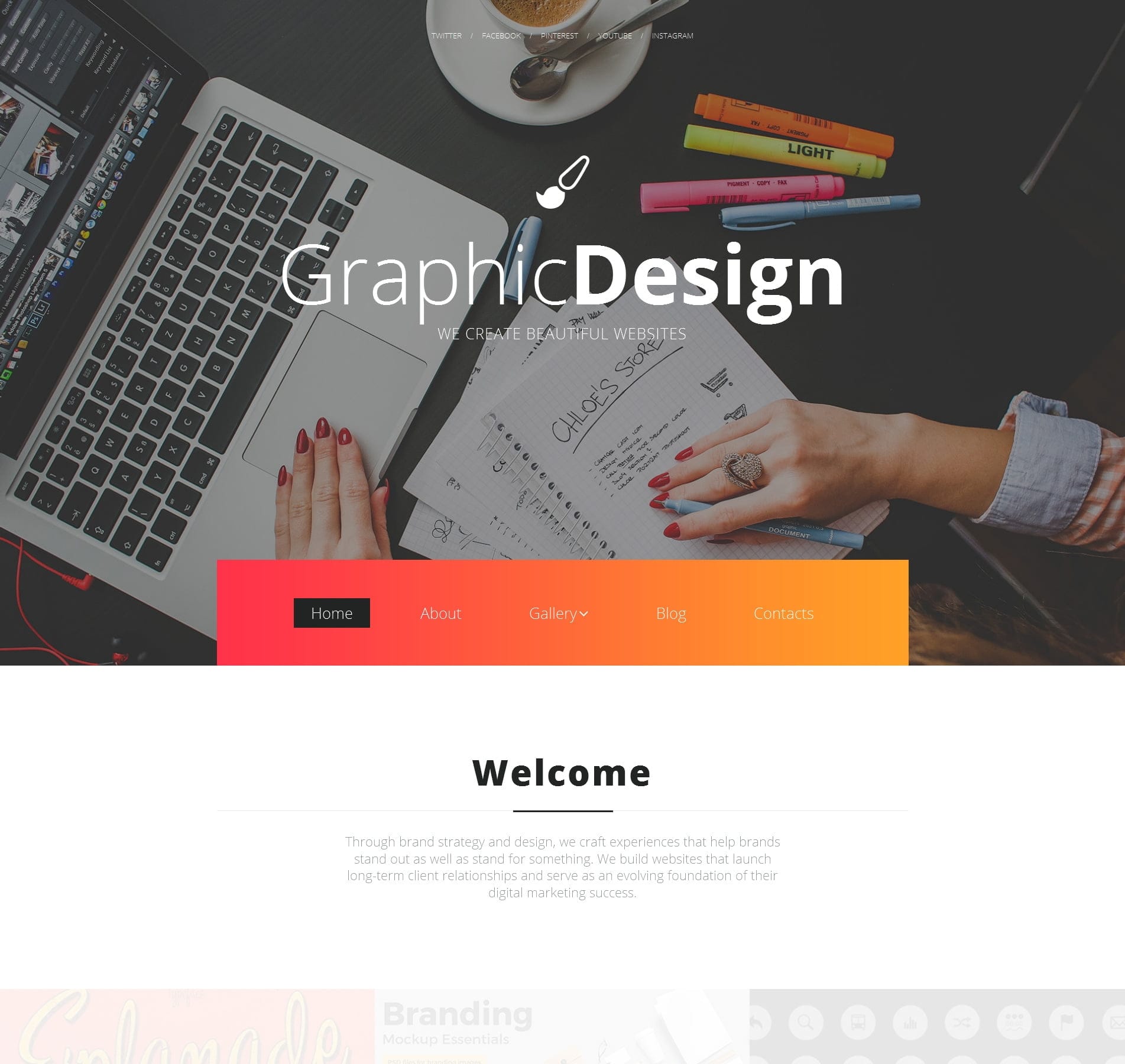 Graphic design agency template for branding, portfolios, and creative services