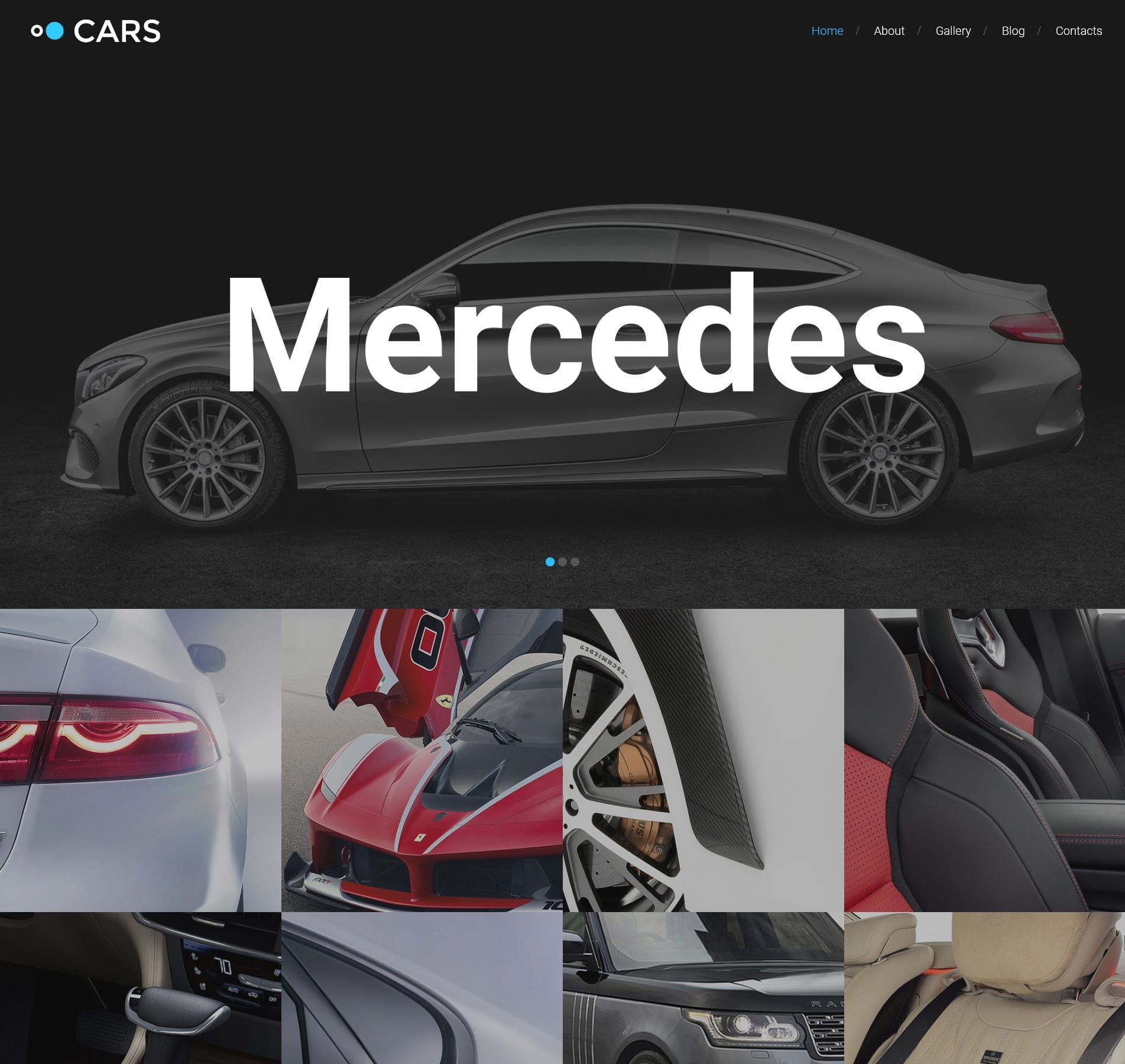 Versatile auto website template, ideal for car dealerships and automotive services