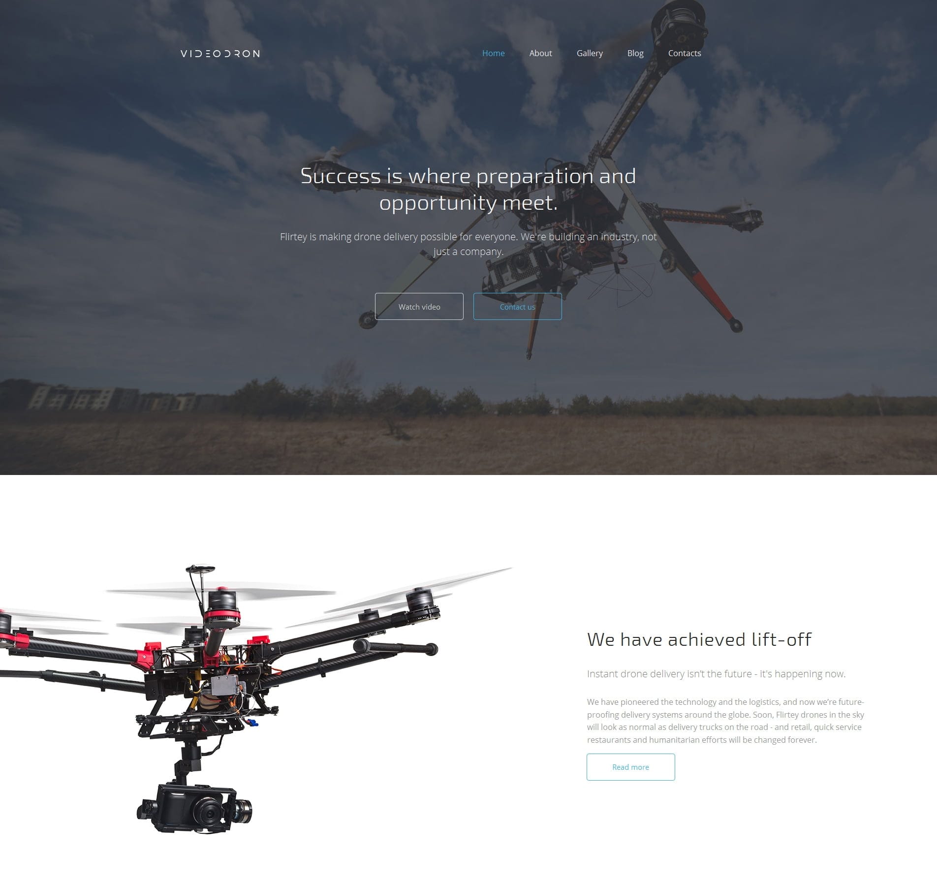 Drone company template for aerial photography, technology, and services