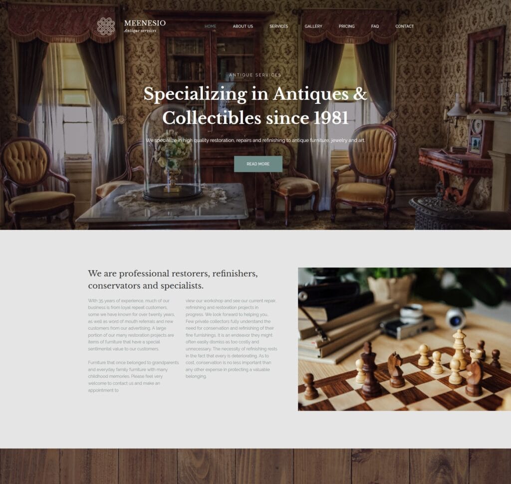 Antique Web Design - Go Edit