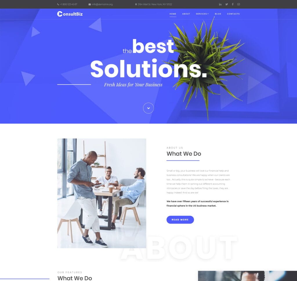 Fresh corporate website template for modern businesses and professional services