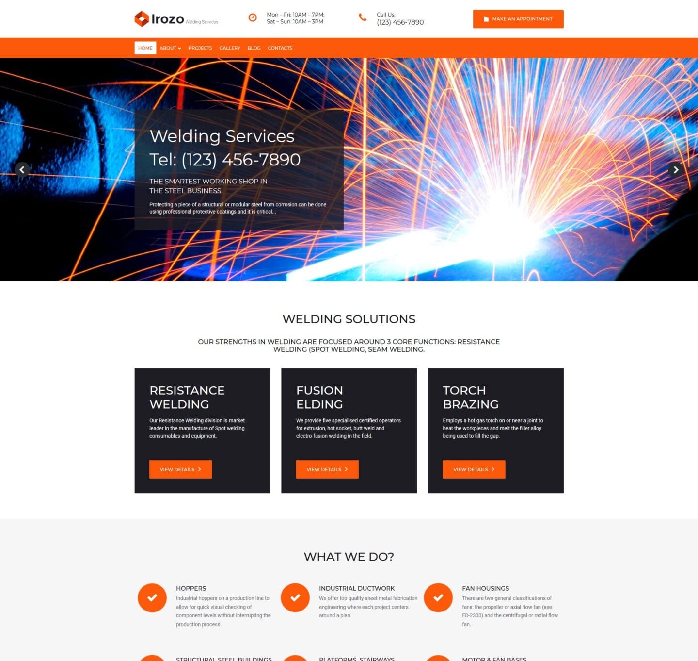 Welding Website Template Go Edit