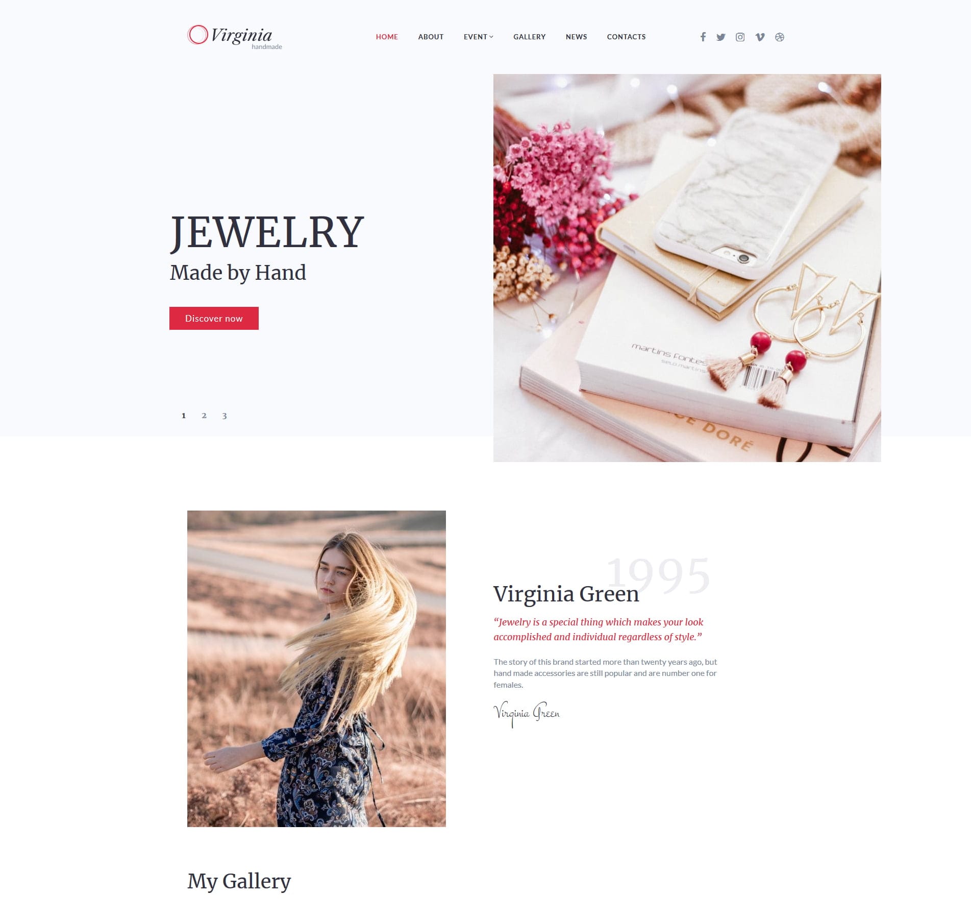 Custom jewelry website template for bespoke designs, stores, and artisans